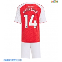 Camisa de time de futebol Arsenal Viktor Gyokeres #14 Replicas 1º Equipamento Infantil 2025-26 Manga Curta (+ Calças curtas)